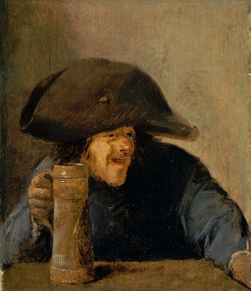 Bevitore con boccale di legno - Kunstmuseum Basel, Basilea